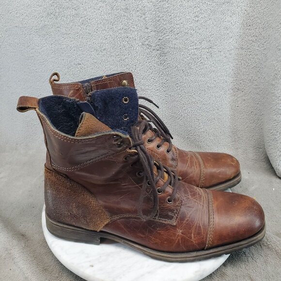 Aldo Shoes Mens Size 9.5 Brown Leather Lace Up Boots *Read* main image 7